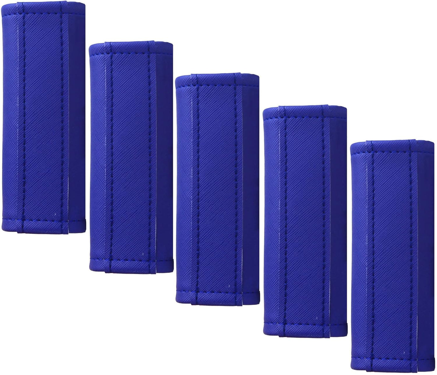 Luggage Handle Wrap 5 Pack-Leather Luggage Handle Wraps for Suitcase/Handbag/Duffel Bag/Car Bright Luggage Identfier/Handle Covers/Grips Luggage Accessories for Travel 3.0 (Blue)