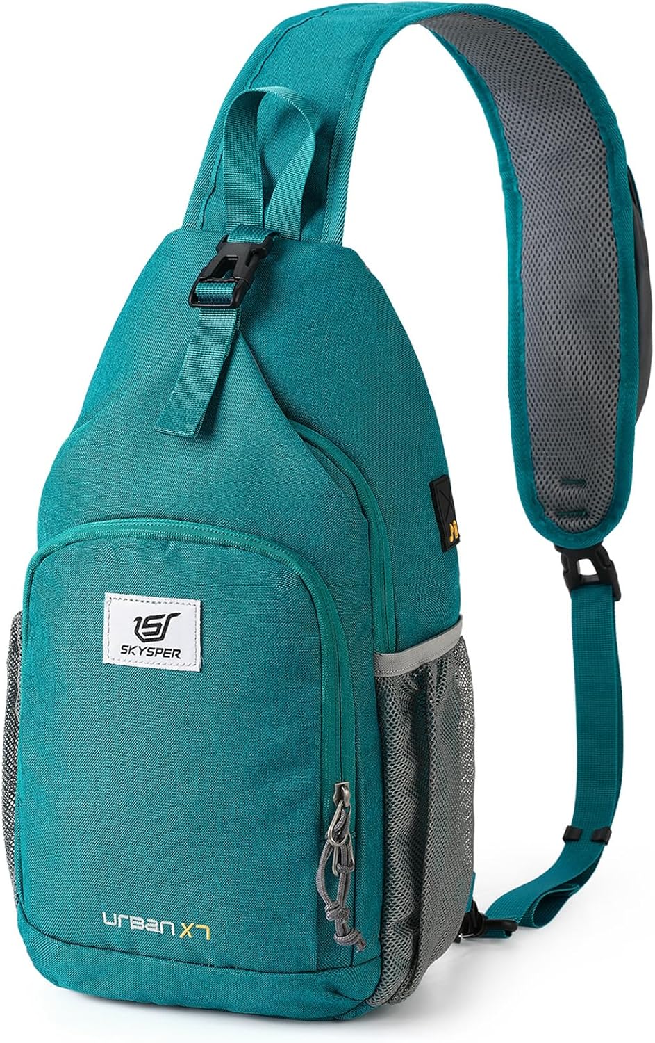 SKYSPER Sling Bag RFID Crossbody Sling Backpack Cross Body Shoulder Bag Travel Hiking Daypack for Women Men(Cyan)