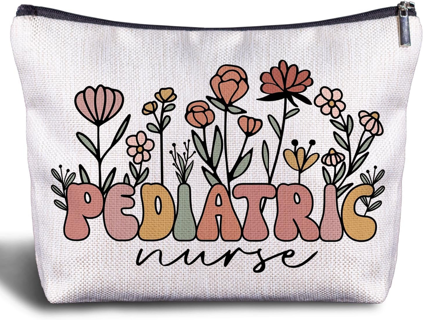 Pediatric Nurse Cosmetic Bag - Appreciation Gift for Birthdays, Nurses Day, Graduation - Makeup Bag
