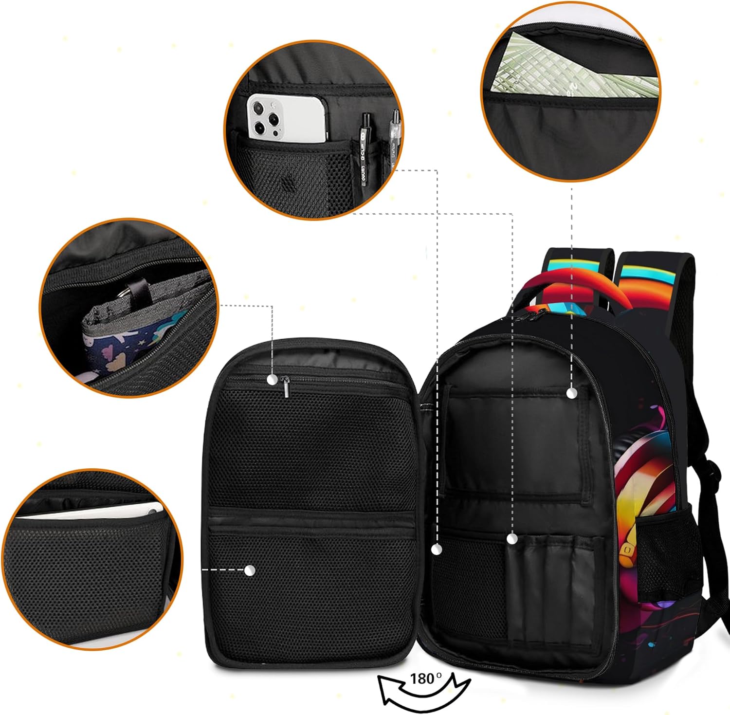 Game Backpack Set for Boys, Gaming Backpack 3 Pack, Boys Lunch Box, and Pencil Bag for Kids, 17"