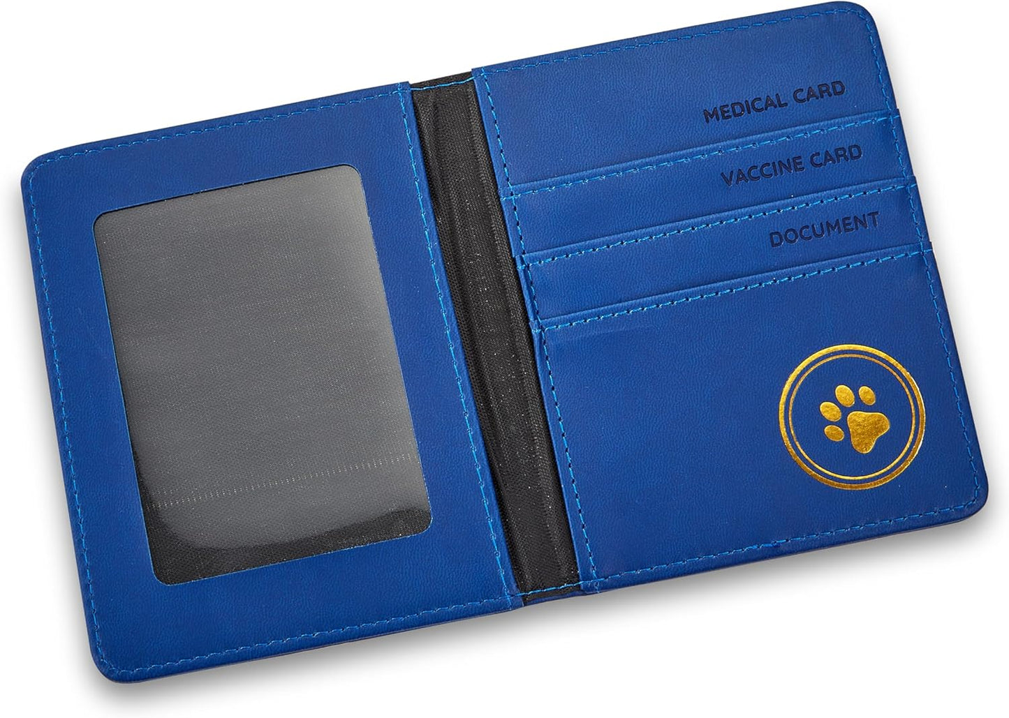 Support Pets International Pet Passport – Official Pet Travel Document Holder – Blue Passport Cover for Emotional Support & Service Animals – Secure Plastic Organizer for Vet Records, ID