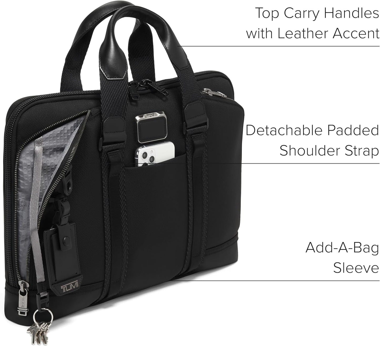 TUMI - Alpha Bravo Academy Brief - Compact Laptop Briefcase - Travel Laptop Bag - 11.8" X 15.5" X 2.0" - For 15" Laptop