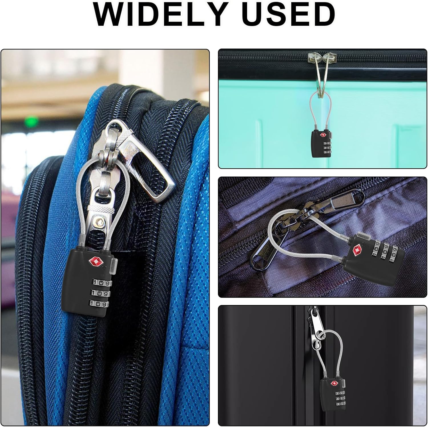 5Pcs Luggage Locks 3 Digit Travel Combination Locks Portable Small Combination Padlocks Zinc Alloy