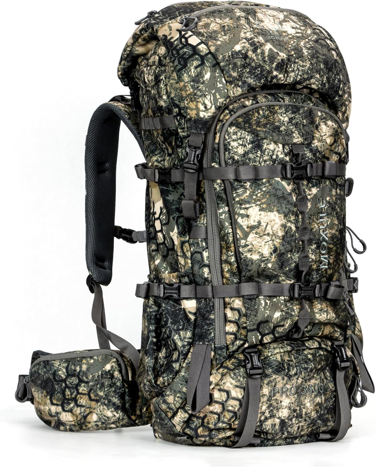 Pro 3600 Camo Frame Backpack - Meat Hauler Pack with Rain Cover for Outdoor