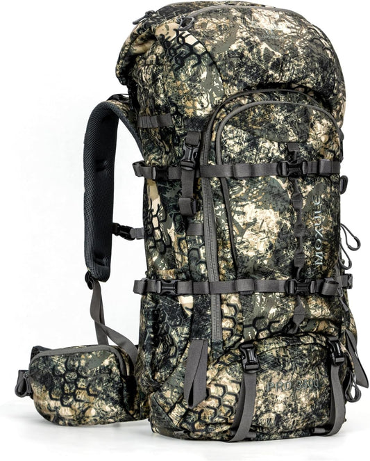 Pro 3600 Camo Frame Backpack - Meat Hauler Pack with Rain Cover for Outdoor