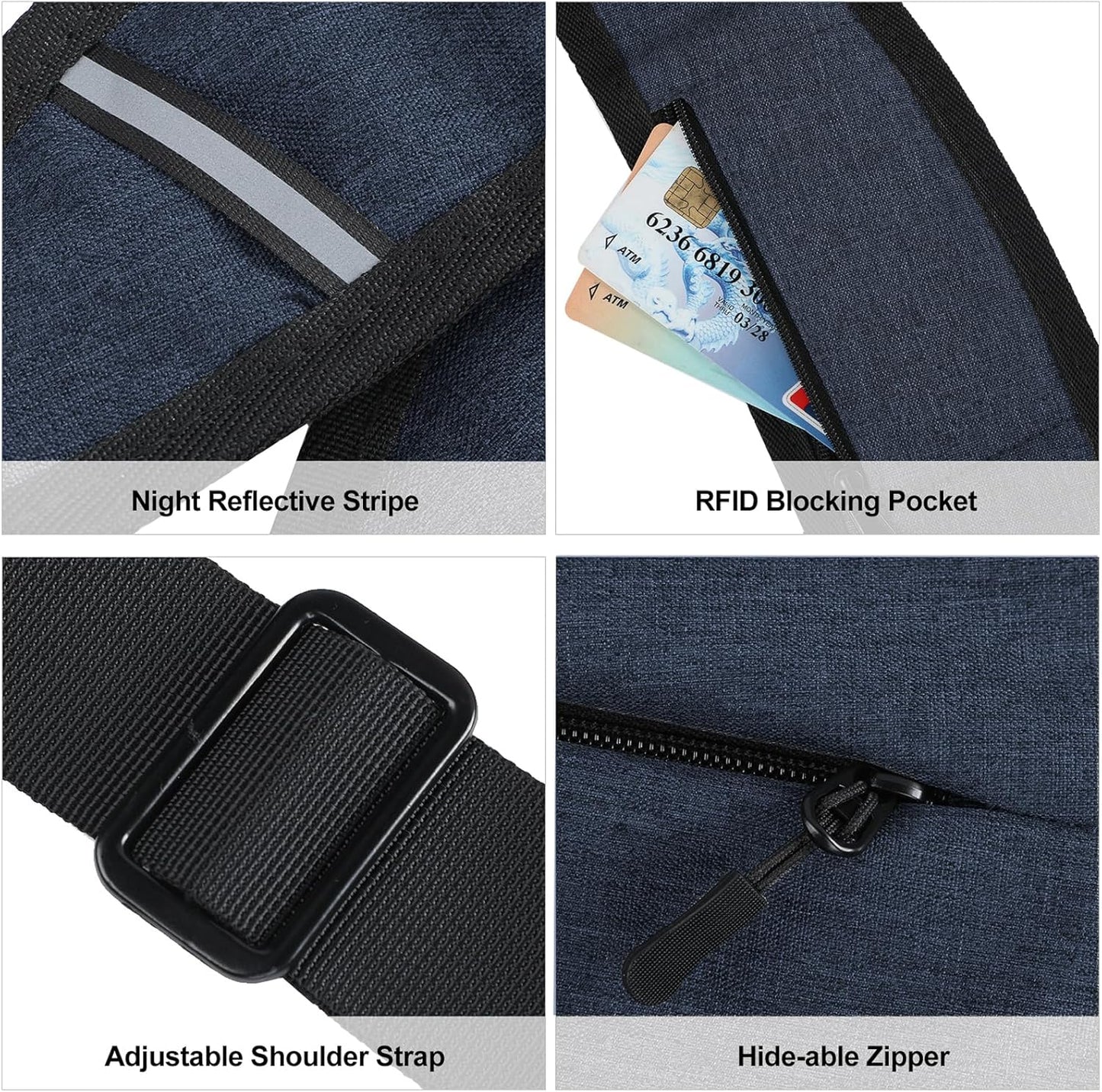 Men Small Sling Shoulder Crossbody Bag Anti-theft One Strap Casual Chest Bags Slim Backpack Outdoor Hiking Biking
