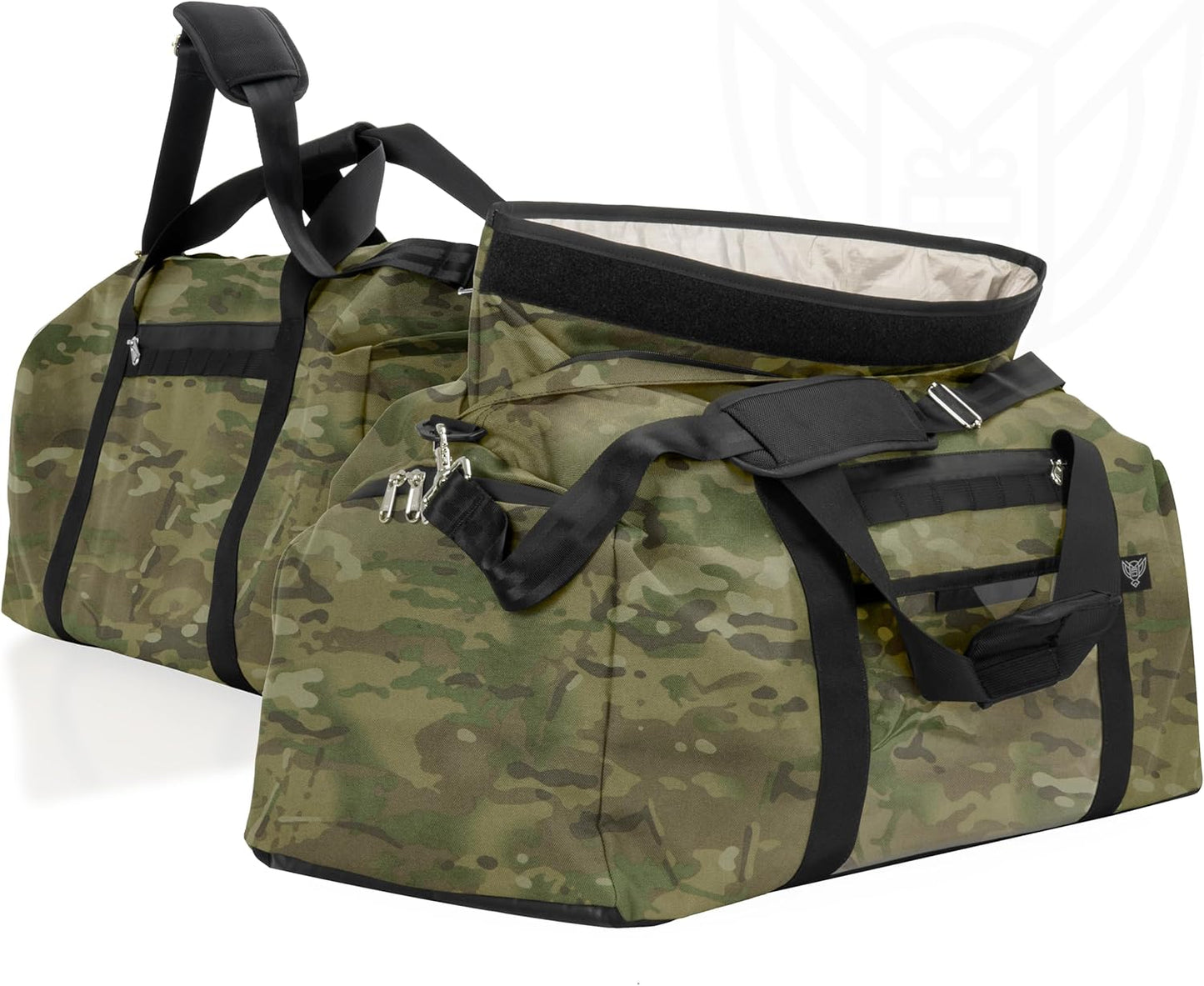 Xtreme Sight Line ~ AQUA Duffel Faraday Bag ~ Water-Proof Signal Blocking Duffel Bag for Large Electronics ~ Tracking/Hacking Defense ~ Data Security ~ 1000D Nylon ~ MultiCam Camo