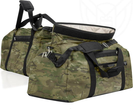 Xtreme Sight Line ~ AQUA Duffel Faraday Bag ~ Water-Proof Signal Blocking Duffel Bag for Large Electronics ~ Tracking/Hacking Defense ~ Data Security ~ 1000D Nylon ~ MultiCam Camo