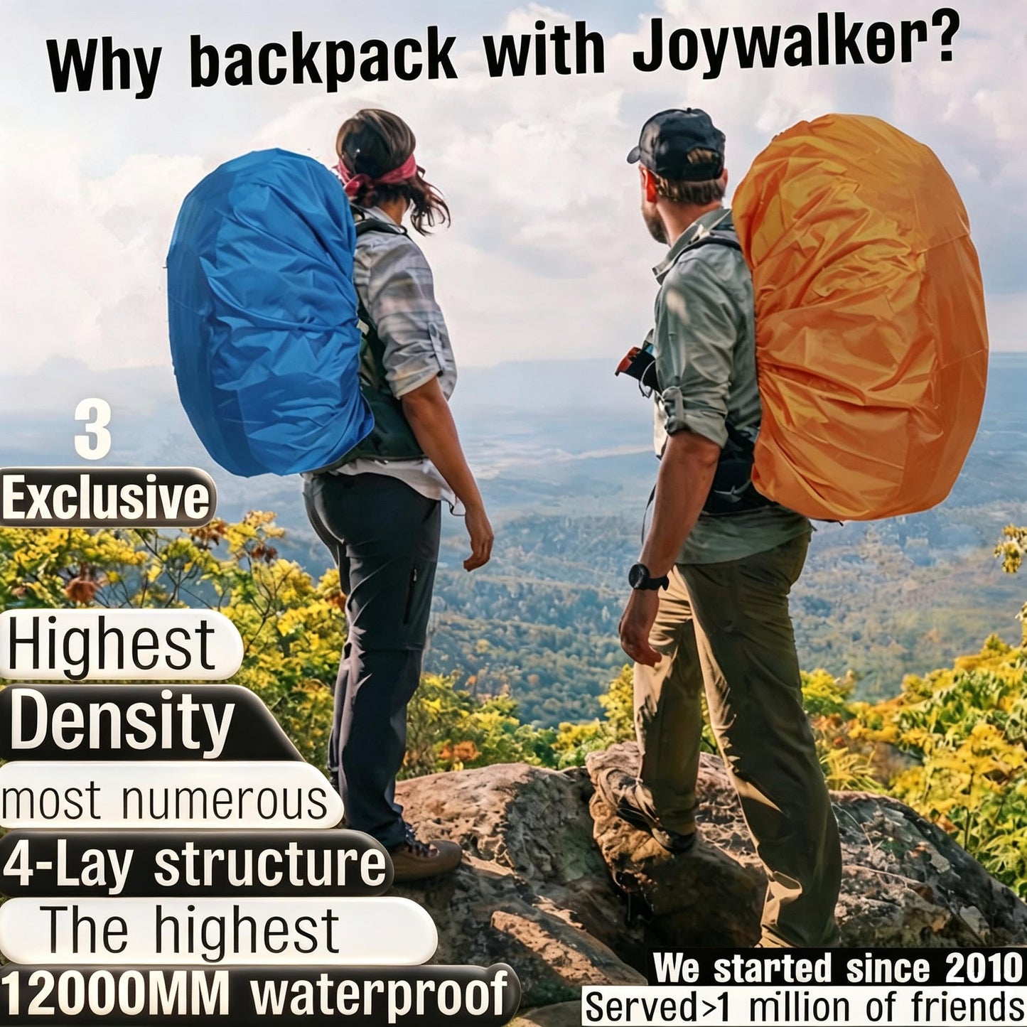 Joy Walker Backpack Rain Cover (blue, Middle (for 30-40L backpack))