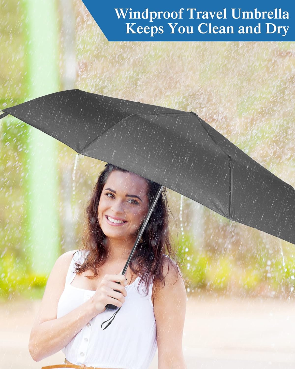 Wesiti 10 Pack Rain Umbrellas Bulk Automatic Open Close Collapsible Umbrella for Men Women
