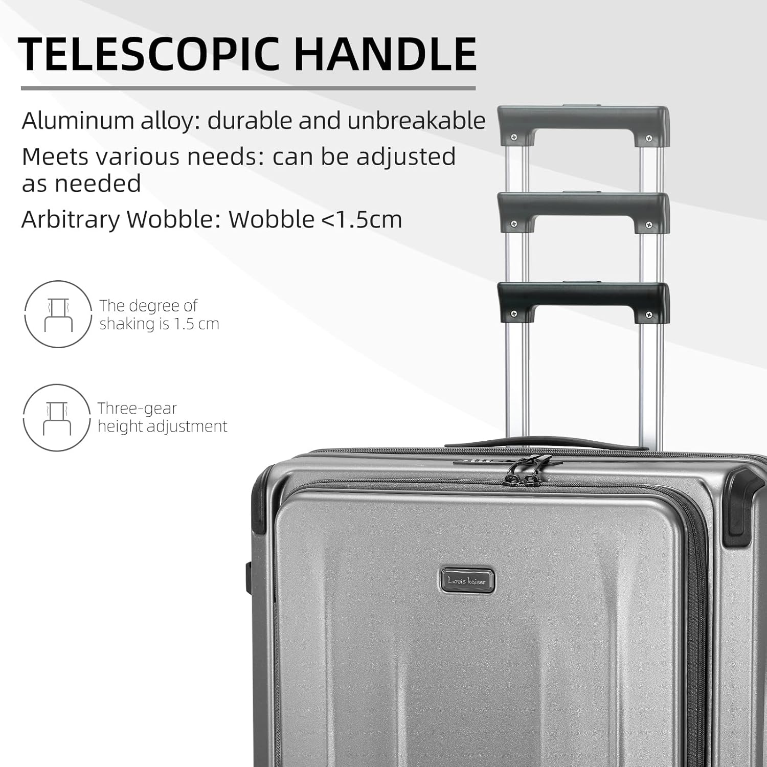Premium Carry On Luggage, 29 Inch Top Opening Aluminum Frame Airline Approved ABS+PC Hard Shell