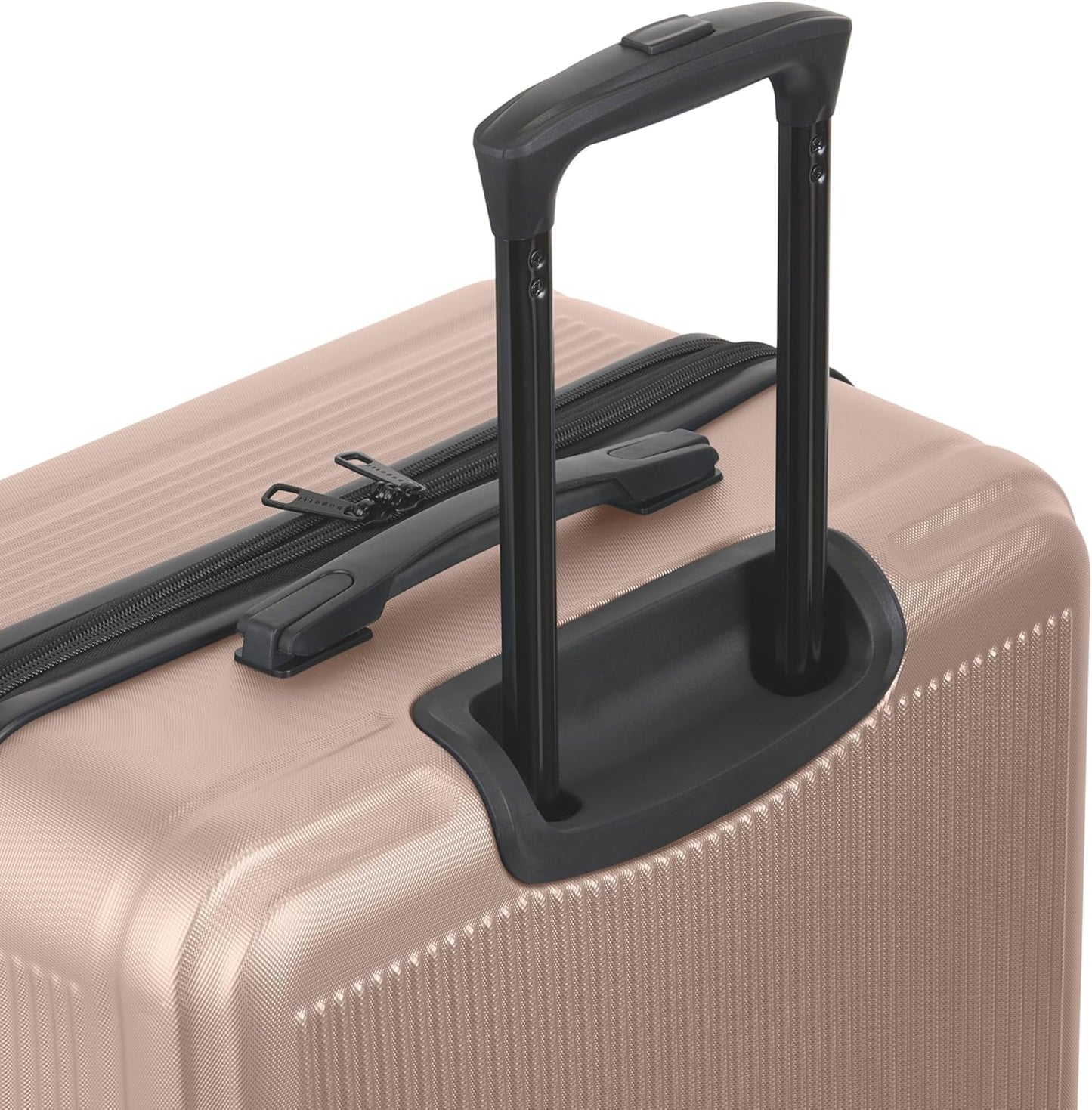 Bugatti Singapore 2-Piece ABS Hardside Luggage Set, Double Spinner Wheels, Expandable (Pink)