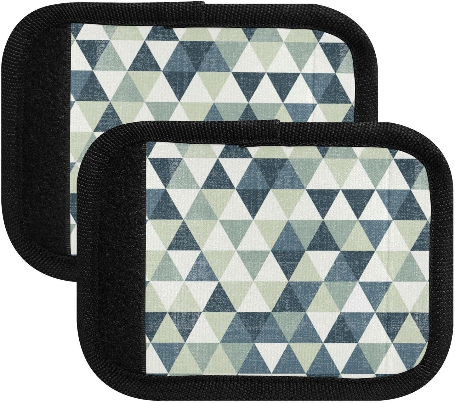 Green Triangle 2 Pack Luggage Handle Wraps Covers for Suitcase Identifiers Bag Tags Travel Accessories