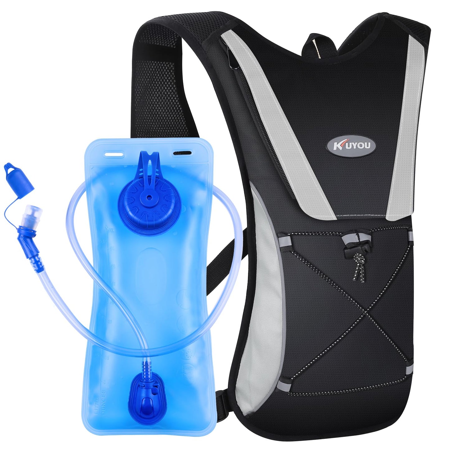 KUYOU Hydration Water Backpack, Insulated Running Vest Hydration Backpack with 2L Water Bladder