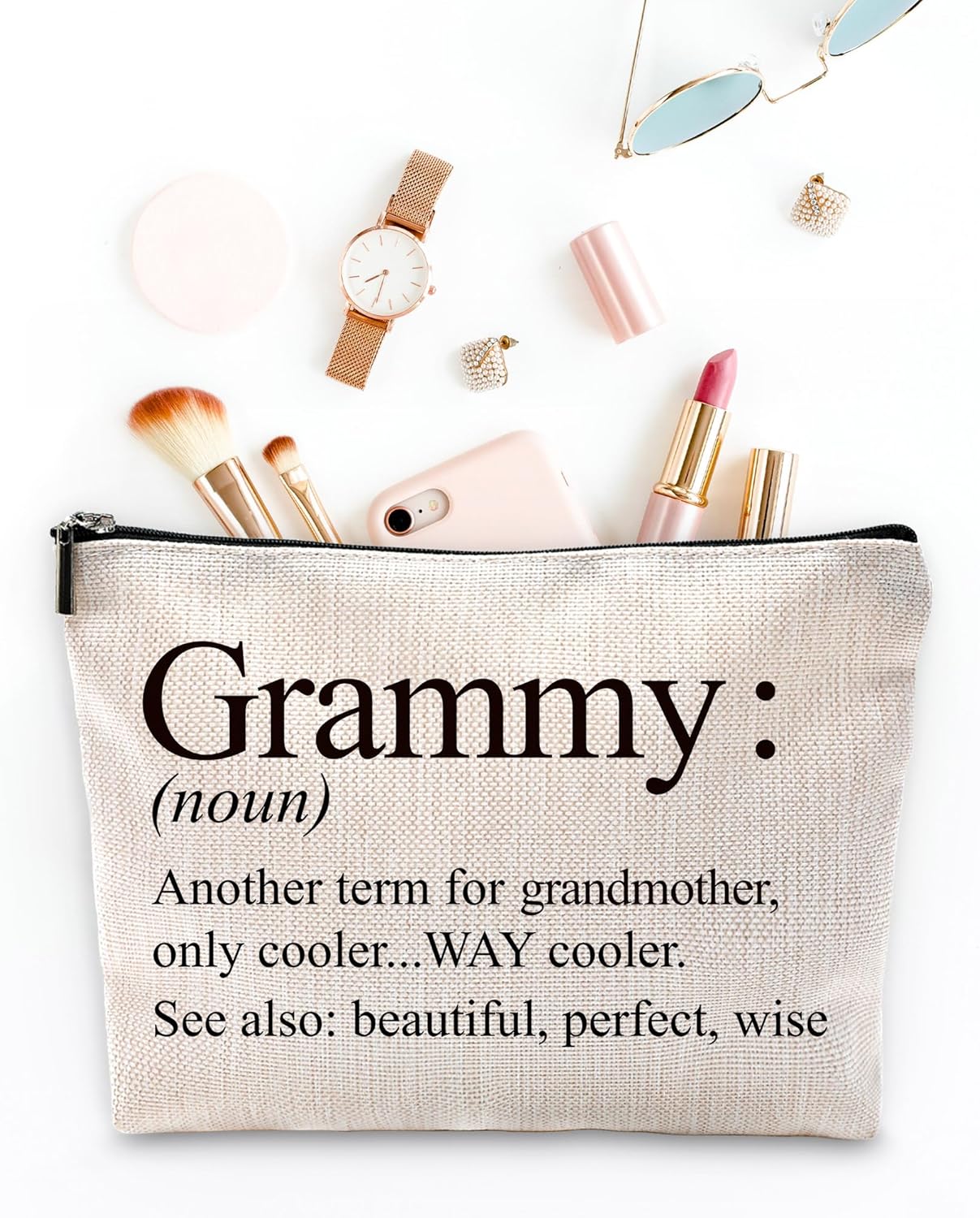 Sufamb Grammy Gifts Makeup Bag, Best Grammy Gifts for Mother's Day Birthday from Grandkids Cosmetic