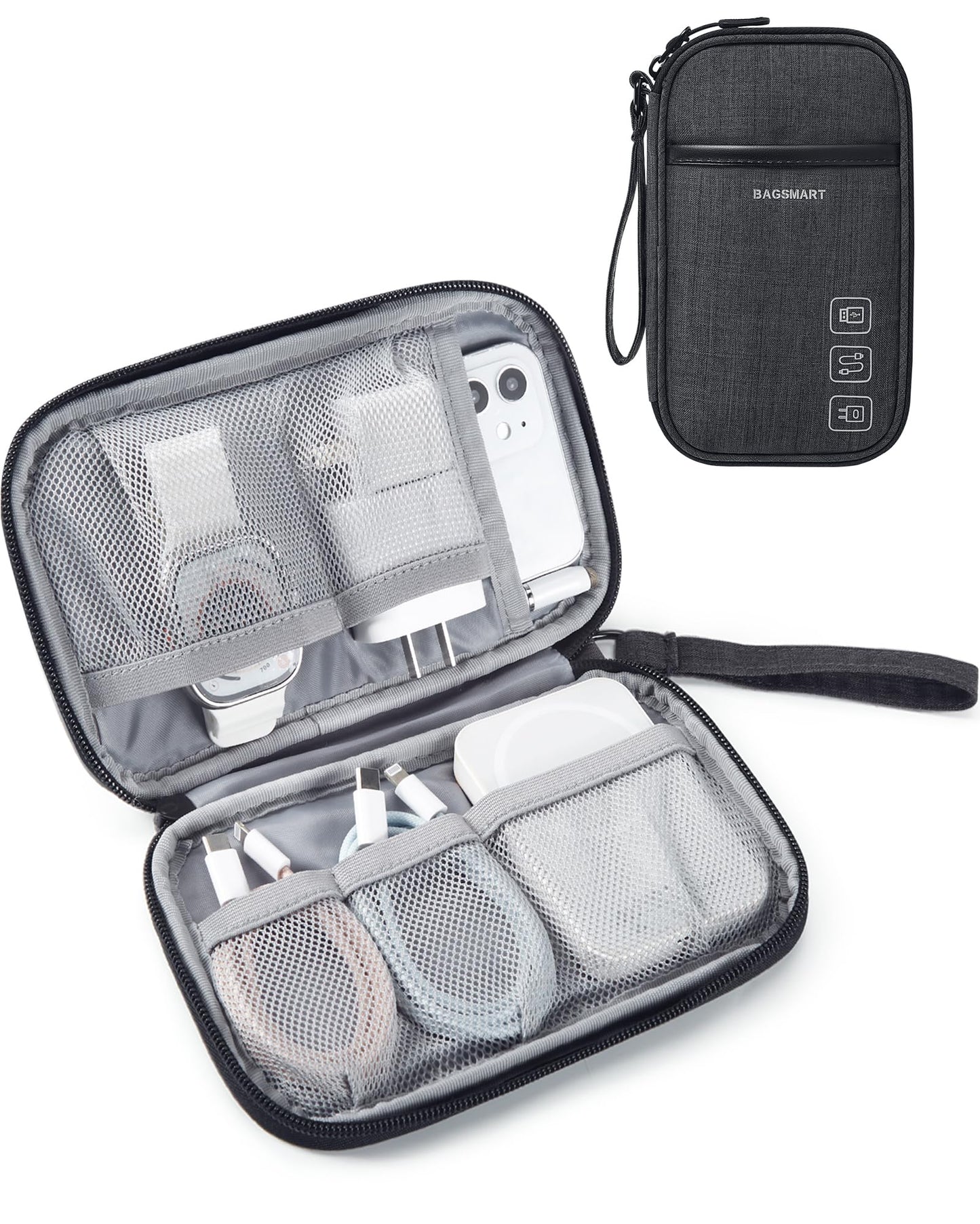 BAGSMART Cord Organizer Travel Cable Organizer Bag Tech Electronic Organizer Travel Case, Travel