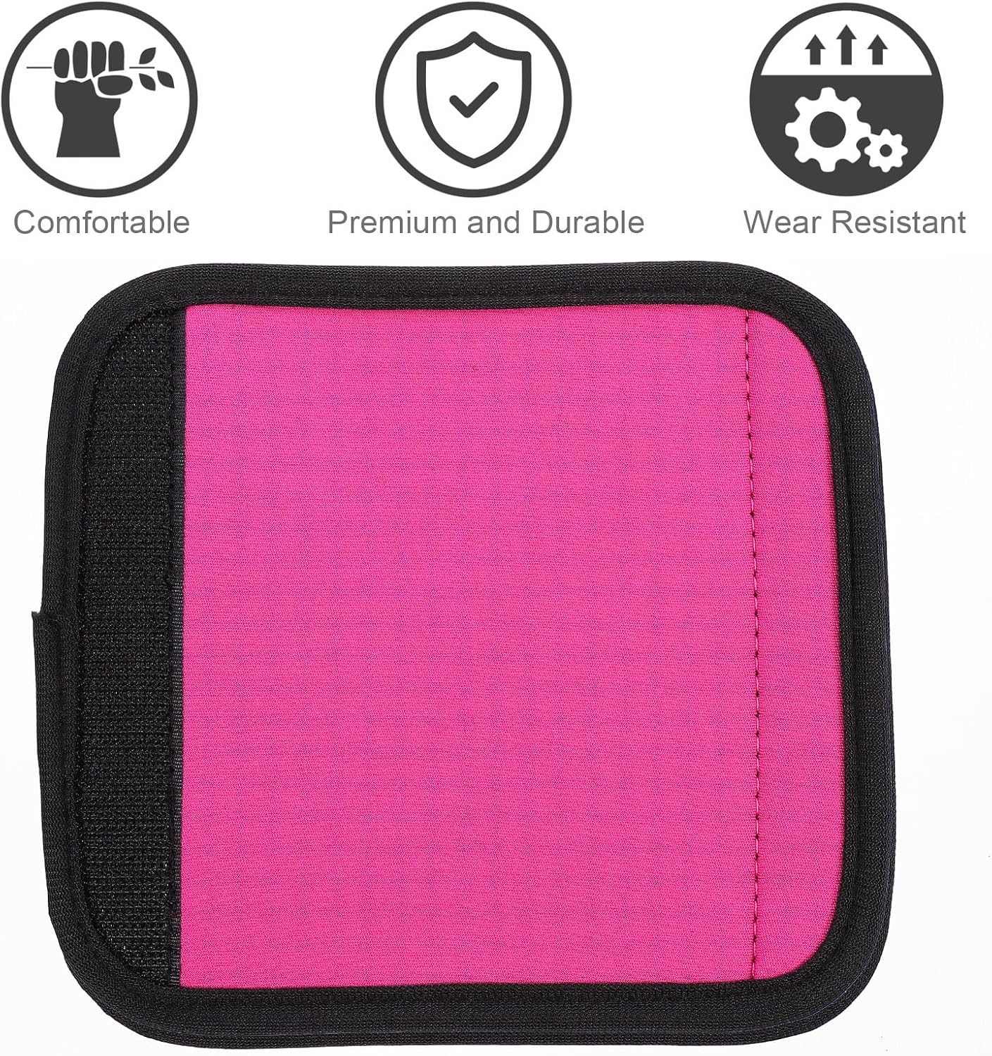 Generic Luggage Handle Grip Neoprene Handle Wrap Travel Bag Handle Covers, Luggage Handle Wraps for Suitcase Luggage Grip Luggage Identifiers Suitcase Handle Wraps (Pink) Luggage Handle Identifier