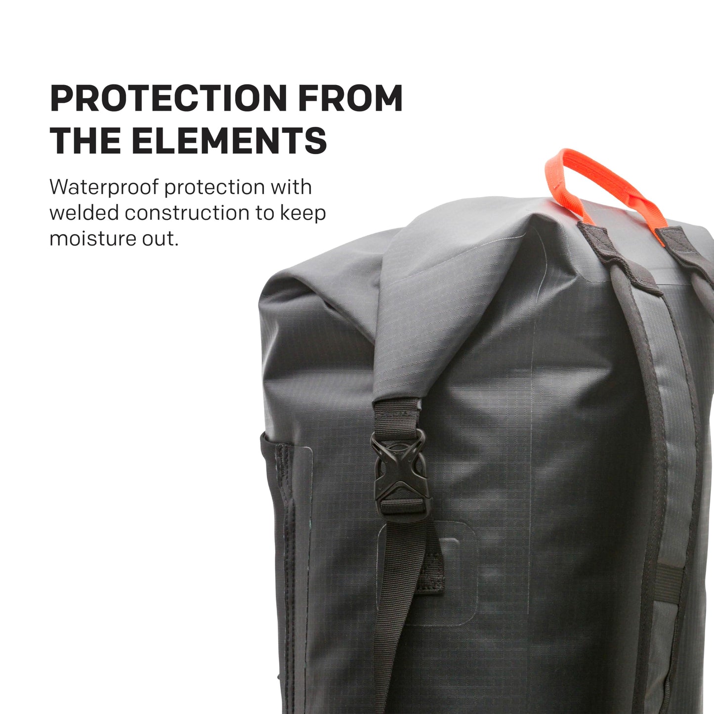 Grundéns Bootlegger Roll Top Backpack - Waterproof Pack, Black
