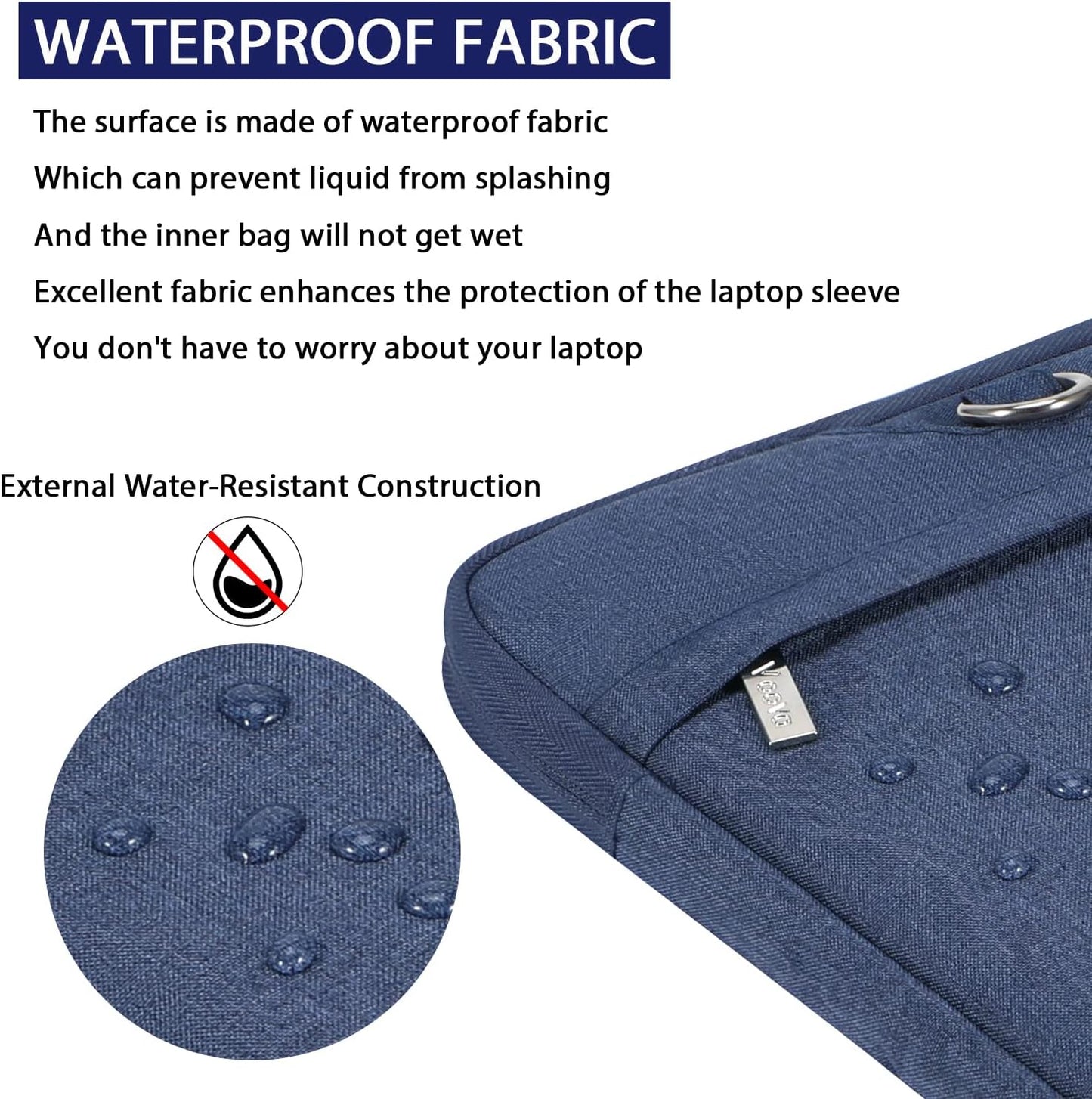 Voova Laptop Case 13 14 15 16 17 Inch with Shoulder Strap, Waterproof Laptop Sleeve Slim Briefcase