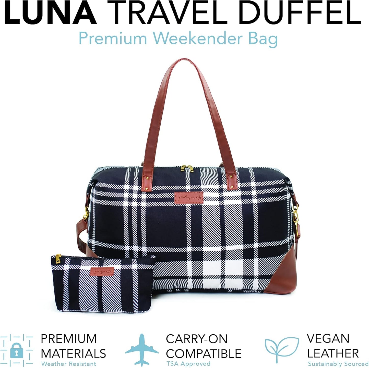 Jadyn Luna Women's Weekender Bag and Travel Duffel, Large 37 Liter Capacity
