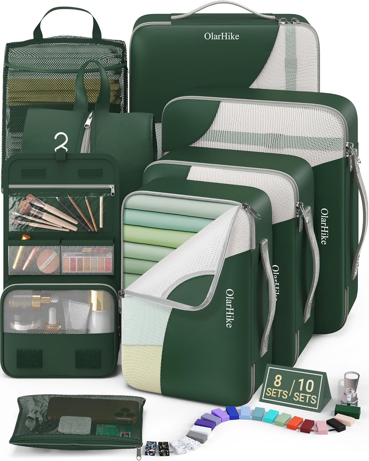 8 Set Packing Cubes for Travel, Gifts for Women Mom,Anti-Tearing Suitcase Organizer for Luggage