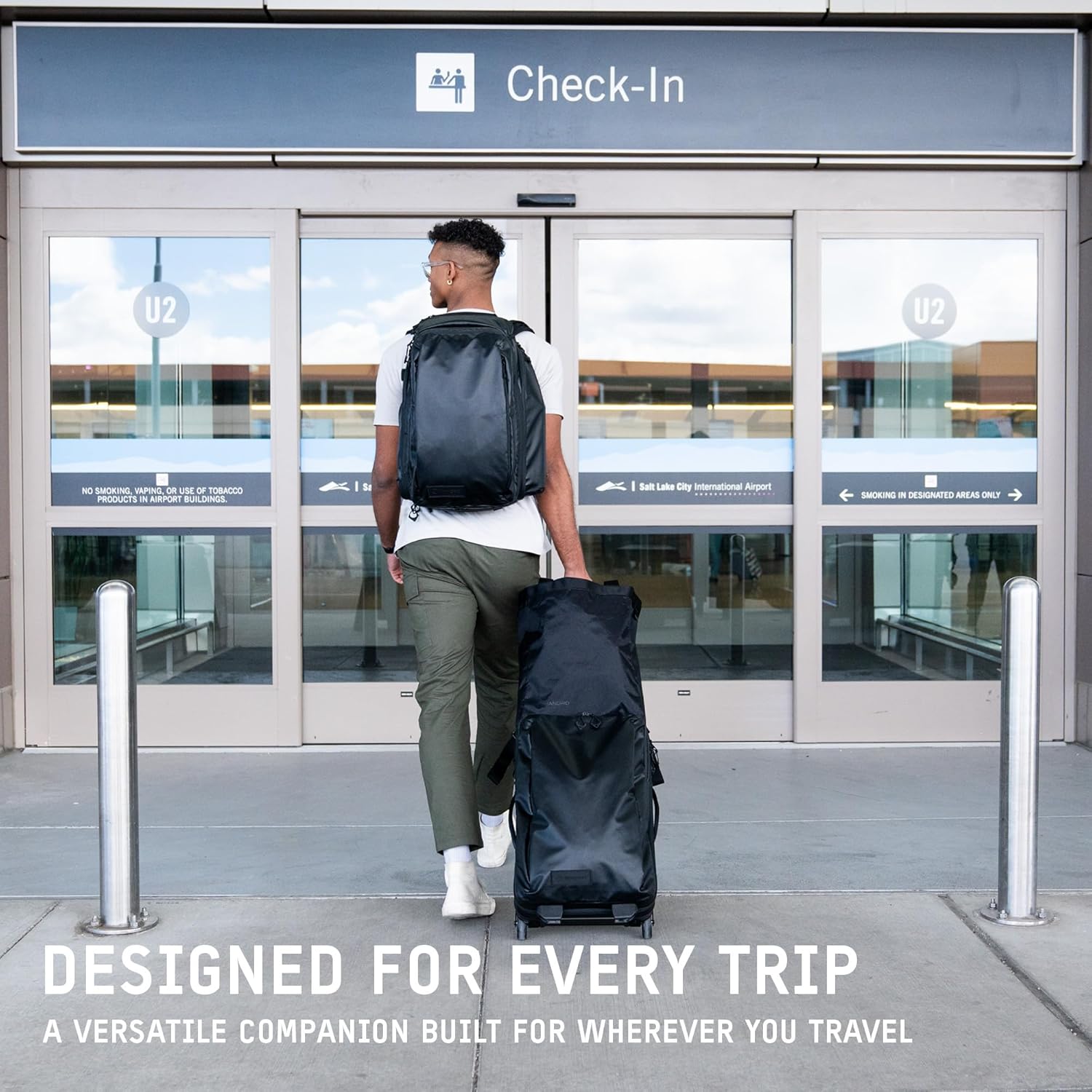 WANDRD TRANSIT Travel Backpack (45L): Large Expandable Carry-On Adventure Bag – Weather-Resistant