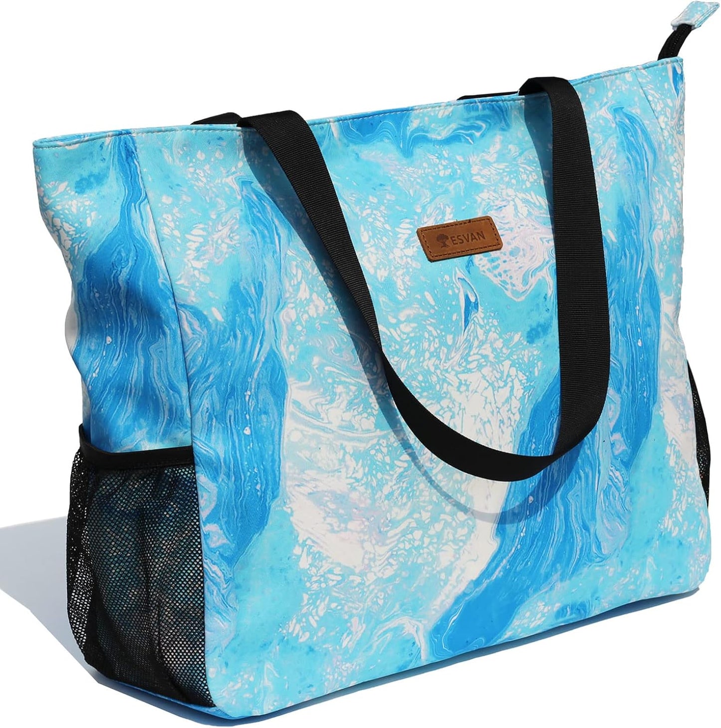 LARGE BEACH BAG Water Resistant Lightweight 20 inch Women Oversize Tote Bag for Gym Beach Travel Pool Yoga Nurse