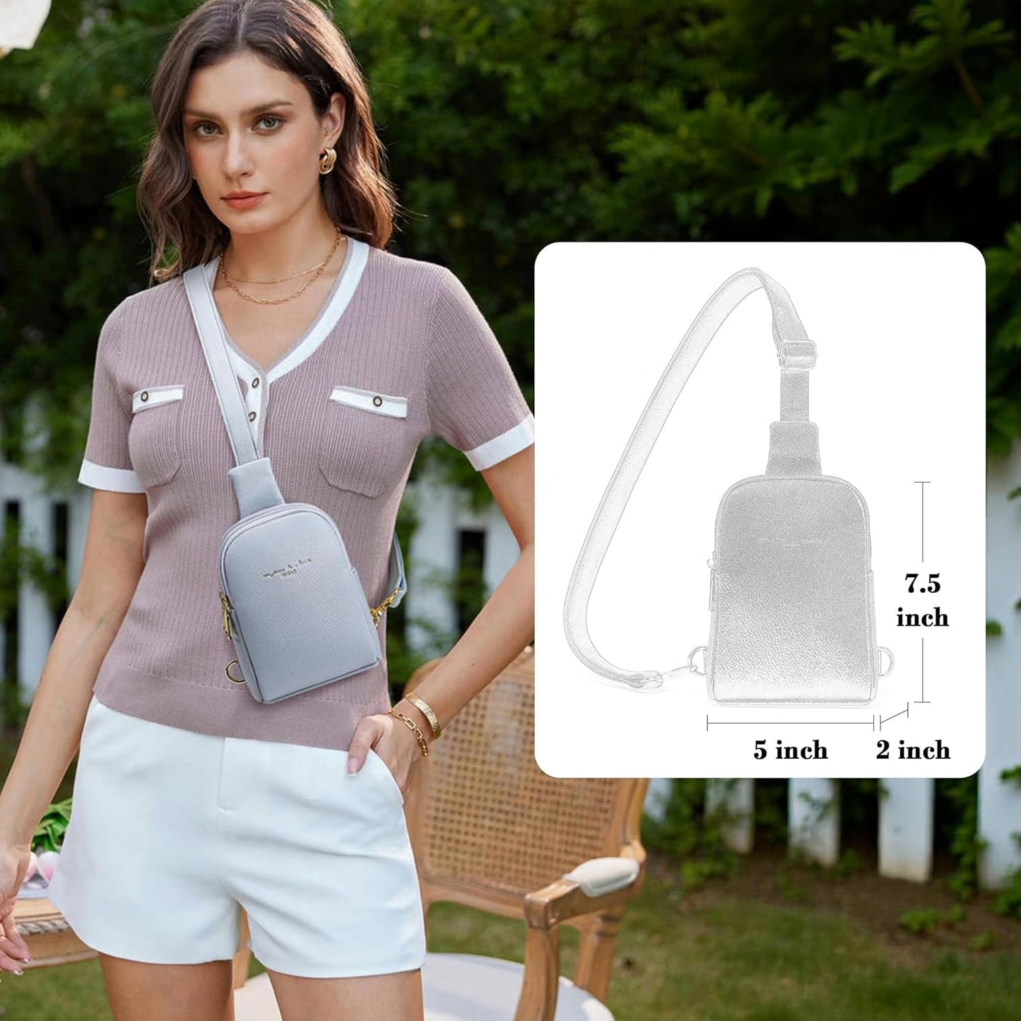 INICAT Travel Small Sling Bag Faux Leather Crossbody Bags Women Cross Body Bag Purses for Woman
