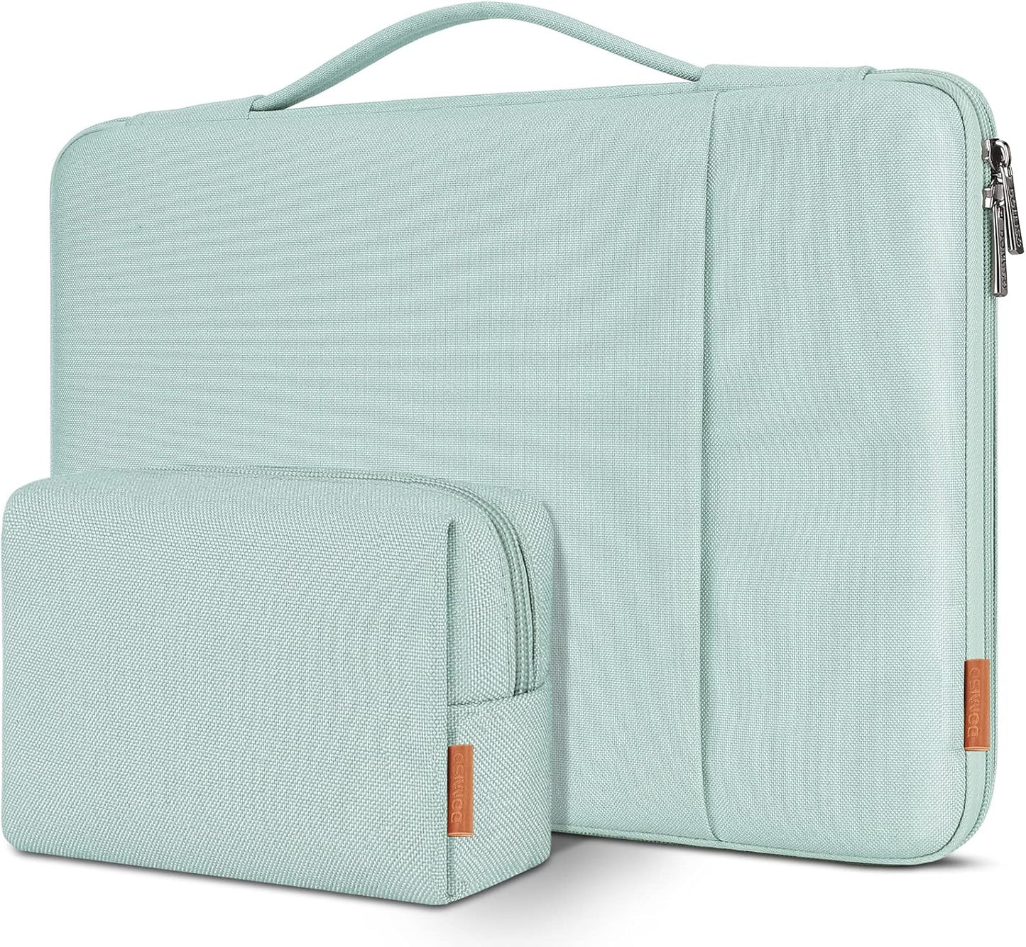 DOMISO Laptop Case Laptop Sleeve Cover Compatible with 15 inch MacBook Air M4/A3241 2025, M3/A3114,M2/A2941,15 inch MacBook Pro A1990 A1707,Compatible with Dell XPS 15 Plus with Small Case,Mint Green