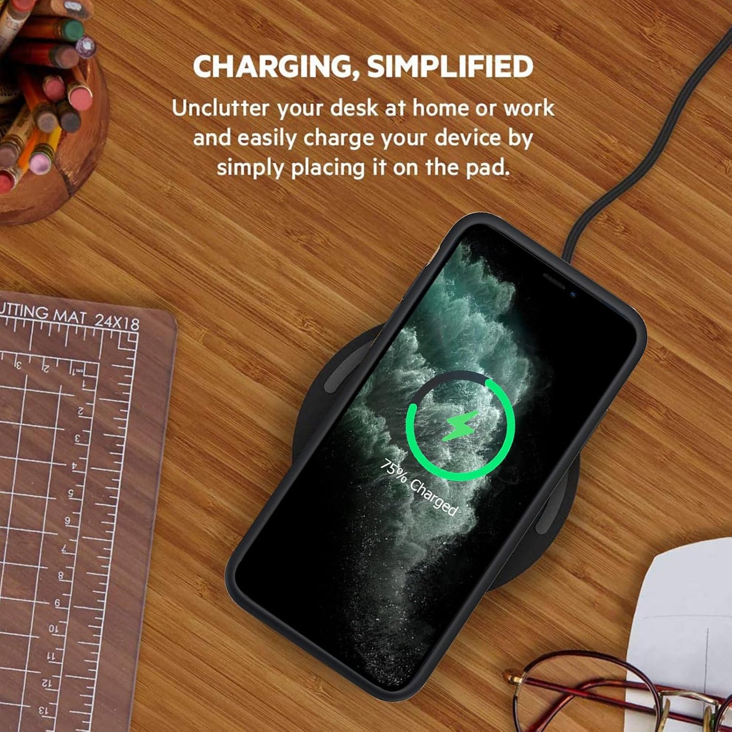 Battery Case for iPhone 11 Pro, Enhanced 10000mAh Portable Protective Wireless Charging Case Support Carplay Compatible with iPhone 11 Pro (5.8 inch) Rechargeable Extended Battery Charger Case (Black)