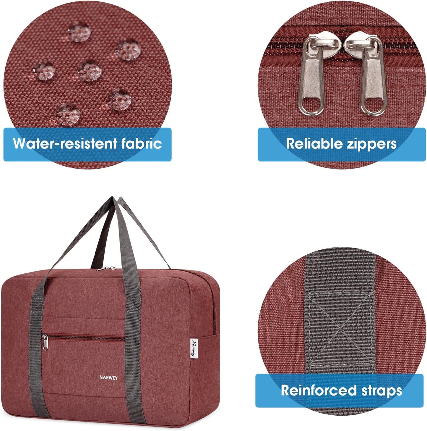 For Spirit Airlines Personal Item Bag 18x14x8 Foldable Travel Duffel Bag Tote Carry on Luggage Duffle Overnight for Women and Men