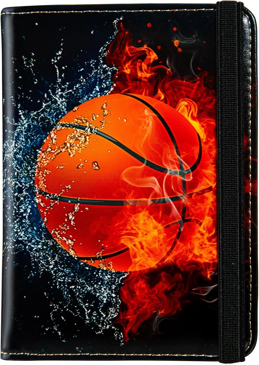 AIRMORS passport Holder,Rfid Blocking Travel Wallet Credit Card Case Cute Passport cover for Women/Men,Boys Girls Travel Essentials (Basketball)