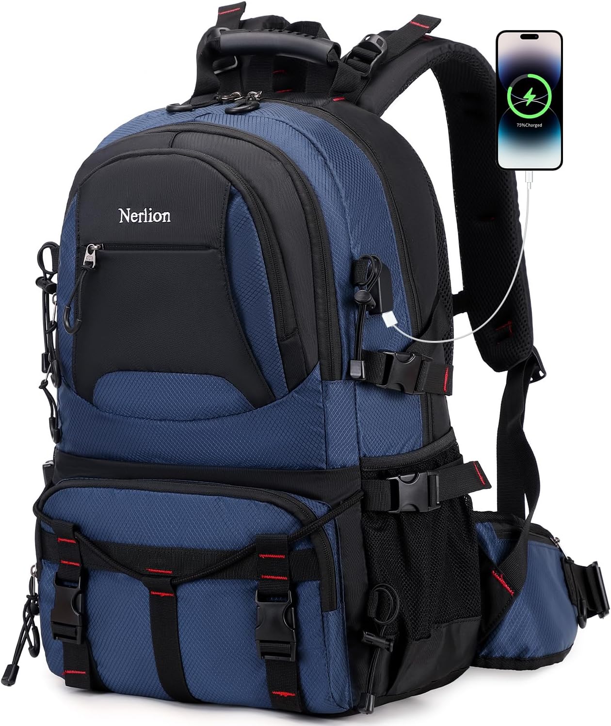 Nerlion 40L Hiking Backpack Travel Backpack for Men Women Camping Waterproof Outdoor Hiking Daypack