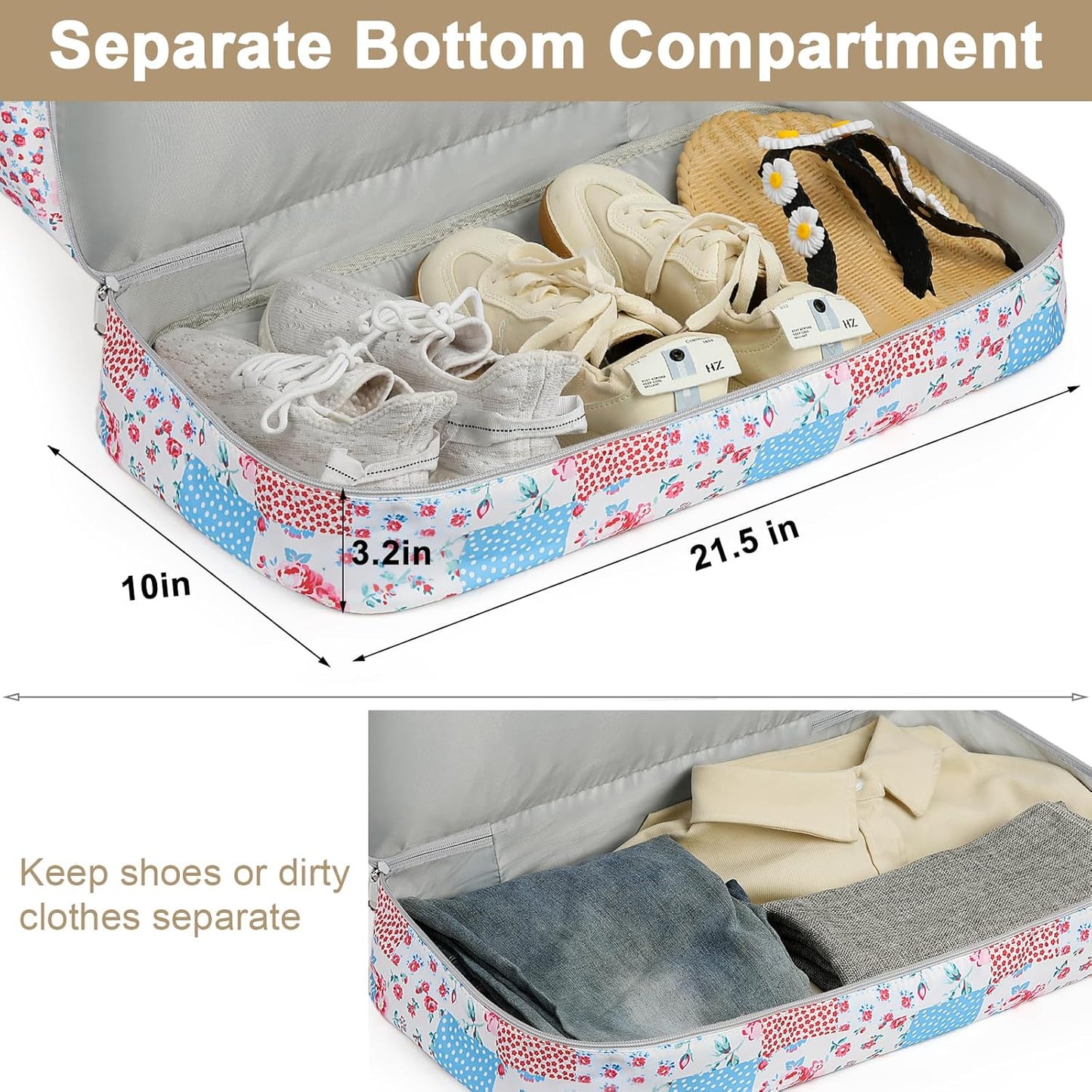 IBFUN Weekender Bags for Women, Travel Duffle Bag with Shoe Compartment Carry on Weekender Overnight Duffel for Weekend Travel Business Trip 3PCS