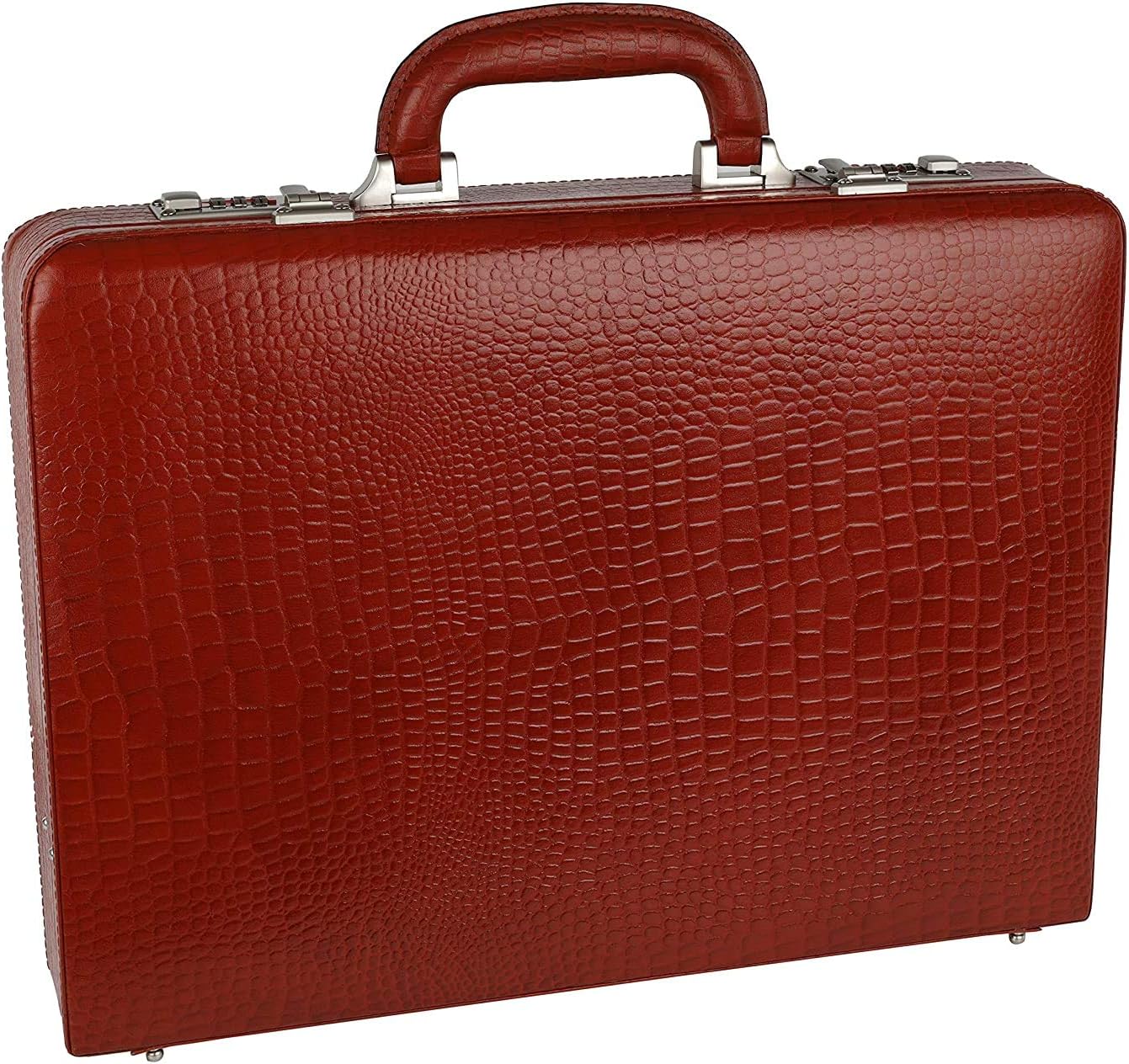 Full Grain Leather Briefcase Attache Case For Unisex Size L17xW3xH12 Inches Briefcase Bag