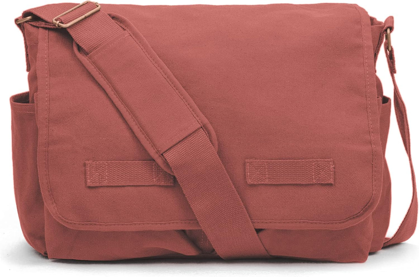 Sweetbriar Classic Vintage Messenger Bag - Original Heavyweight Cotton Canvas Shoulder Bag with