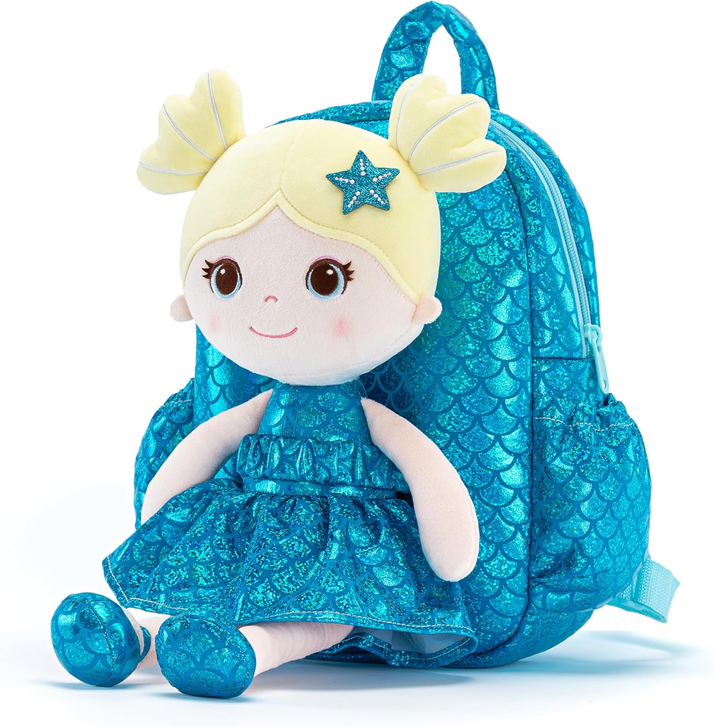 Lazada Toddler Backpack - Baby Girl Gifts Plush Doll Dress Backpack - Fashion Girls Tina Fish Scale