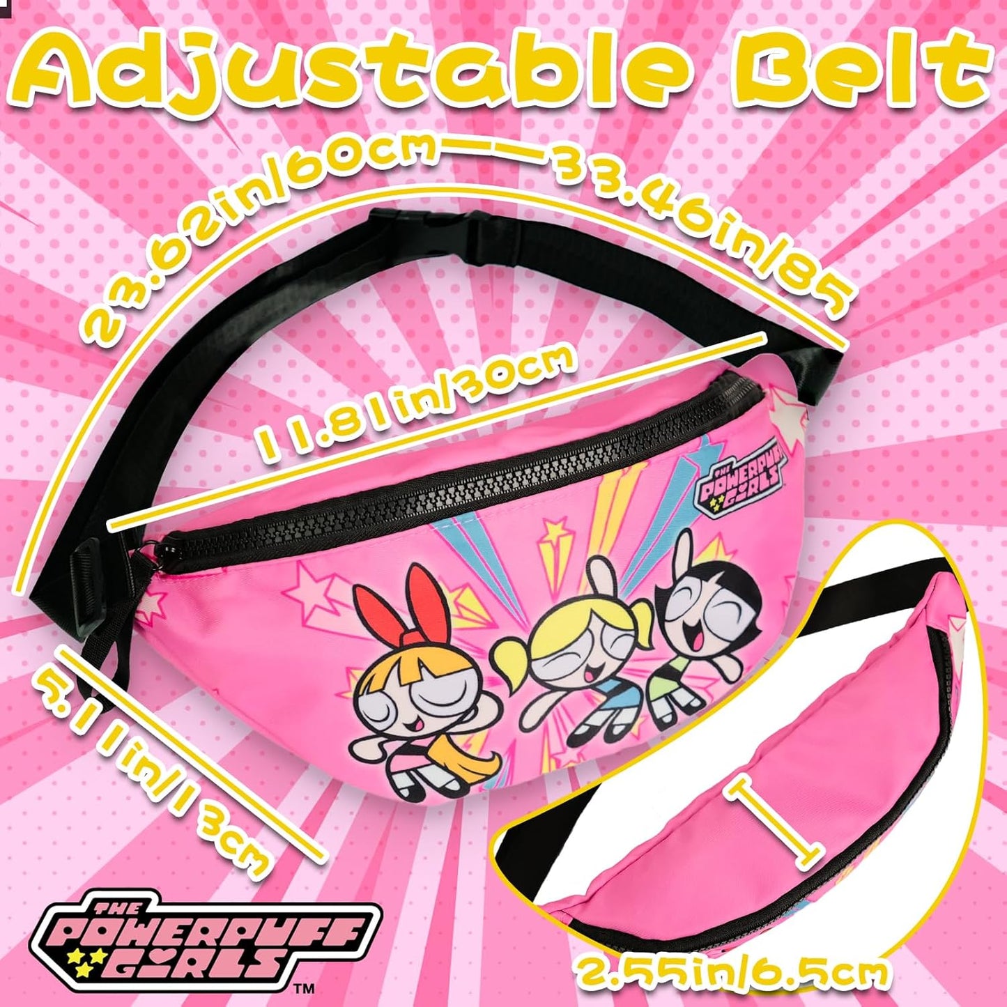 Pink Fanny Pack Girls, Small Waist Pack Pink Running Belt with Adjustable Strap for Christmas Birthday Gift Travel Cycling Everyday Use