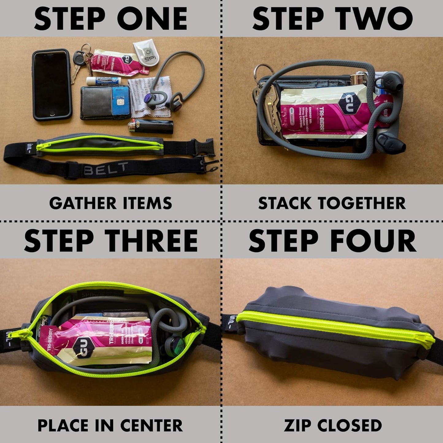 SPIbelt Running Belt for Women Men, Phone Holder for Running, Running Fanny Pack, Holder for Phone