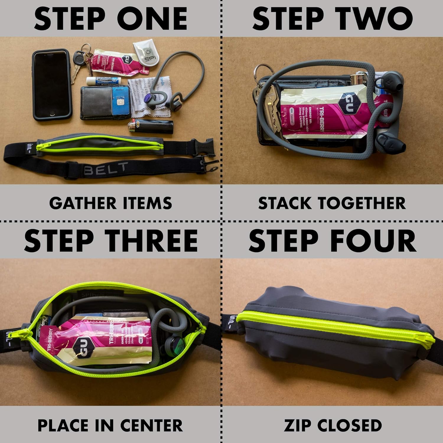 SPIbelt Running Belt for Women Men, Phone Holder for Running, Running Fanny Pack, Holder for Phone