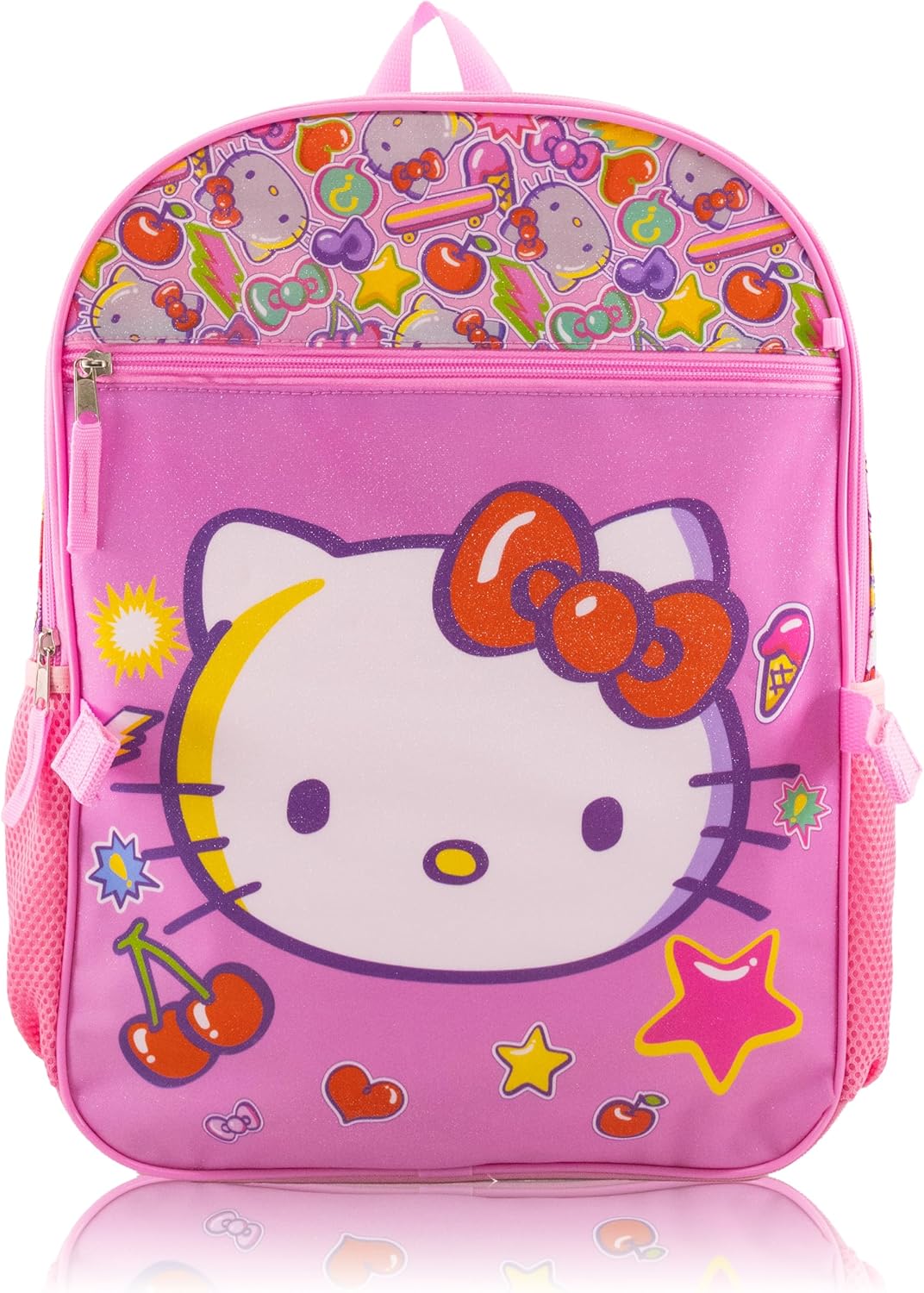 Sanrio Hello Kitty Backpack With Lunch Box for Kids | Insulated Lunch Bag Lunch Box for Girls, Boys, Toddlers | Backpack for School and Reusable Lunchbox with Matching Headphones and Water Bottle