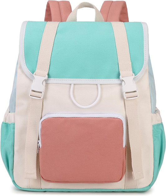 Girls Backpack Travel Backpack For School Kids Canvas Book Boys, Green