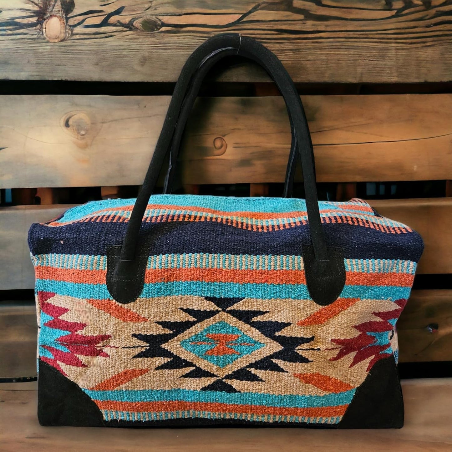 Southwestern Large Weekender Travel Bag Western Duffle Bag Boho Travel Bag