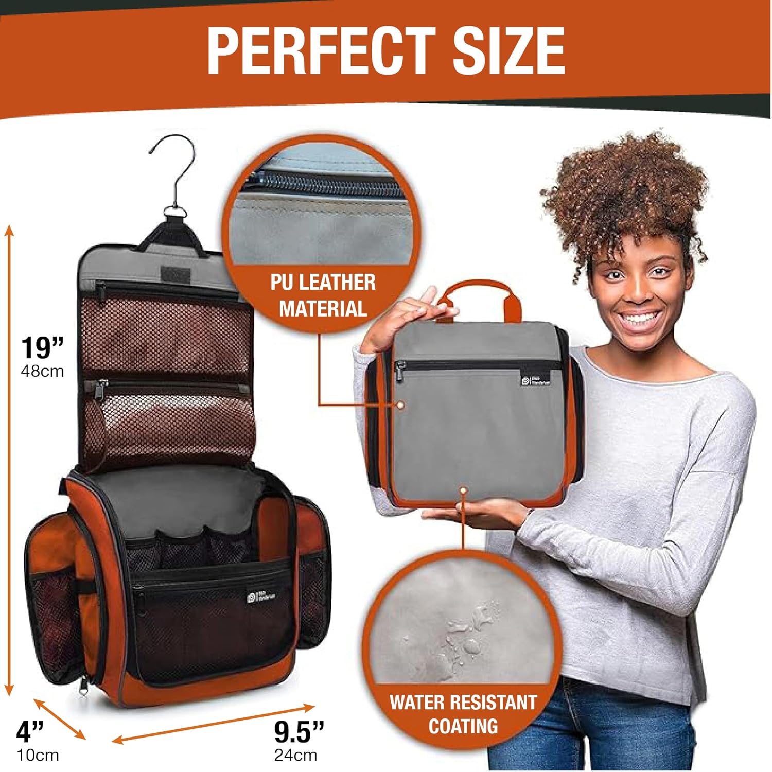 DD D&D Wanderlust D&D Hanging Travel Toiletry Bag for Men and Women – Cosmetics, Makeup and