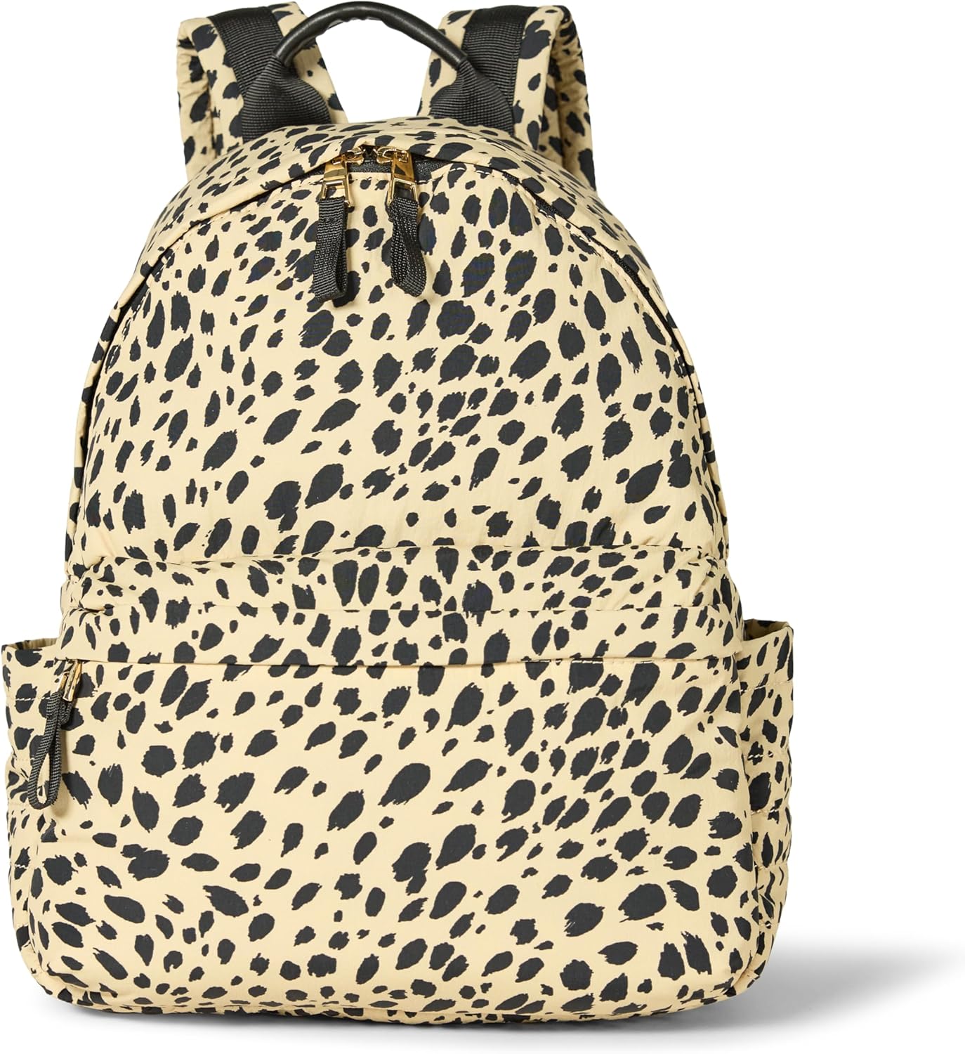 Amazon Essentials Unisex Kids' Nylon School Backpack, Beige Leopard, One Size