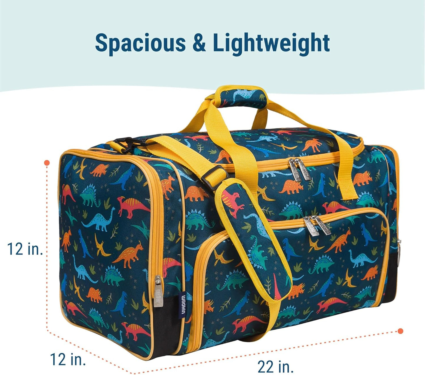 Wildkin Kids Weekender Duffel Bag – Carry-On Size for School, Travel, & Sleepovers