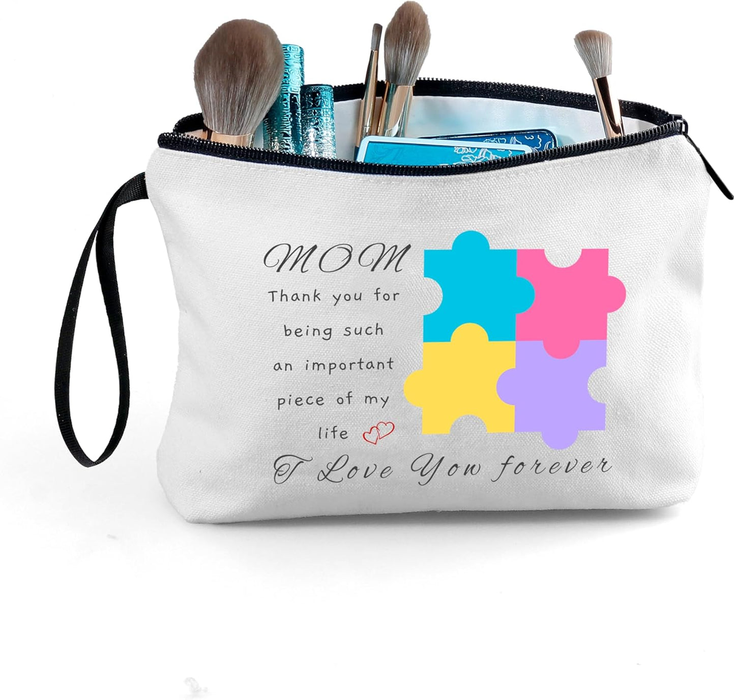 SEAMOON Mom Birthday Thank You Appreciation Gifts for Mama Mothers Day from Daughter Unique Small Travel Cosmetic Makeup Bag