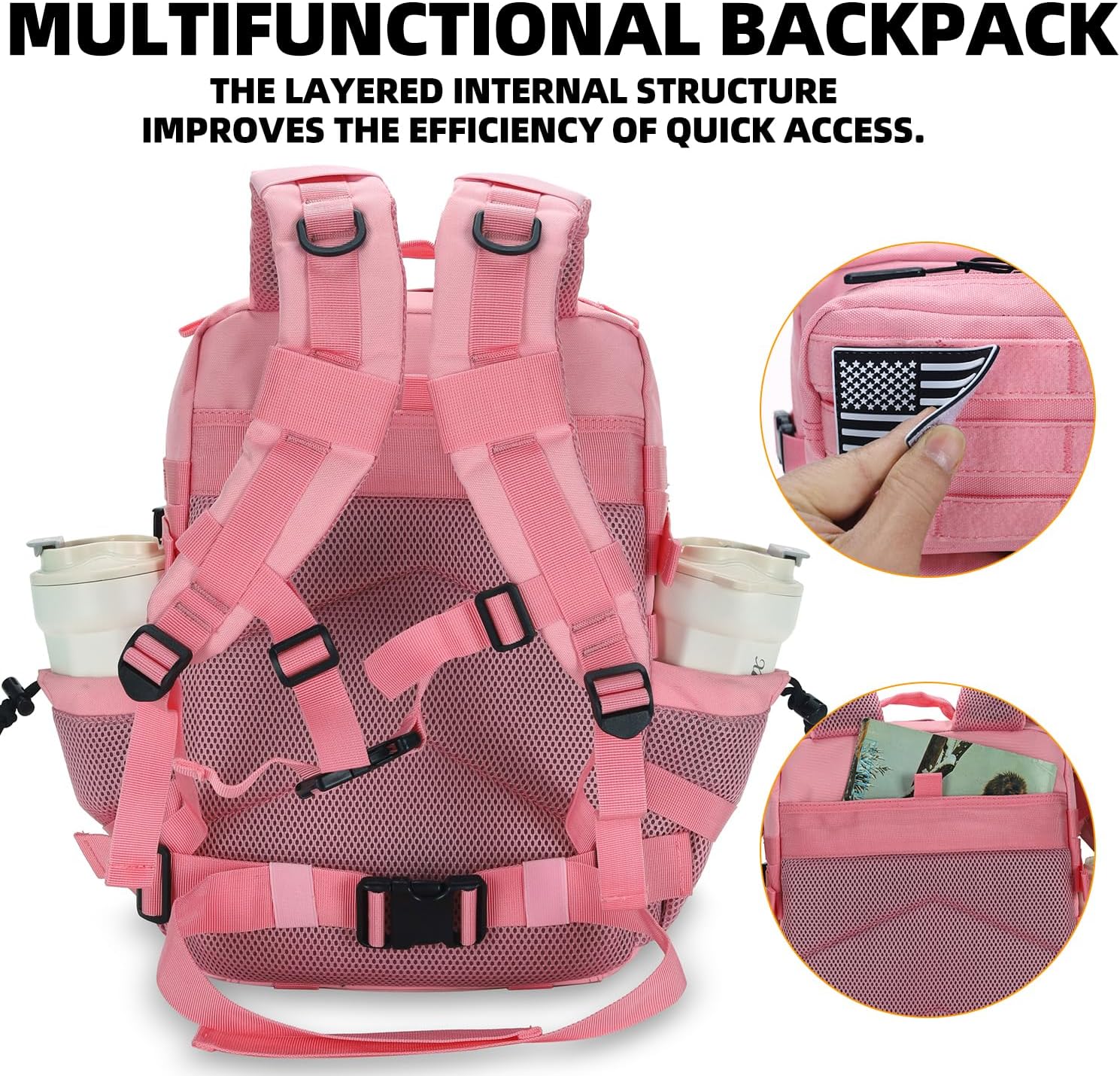25L Tactical Backpack for Men and Women Military Backpack Army Assault Pack Molle Backpack Small