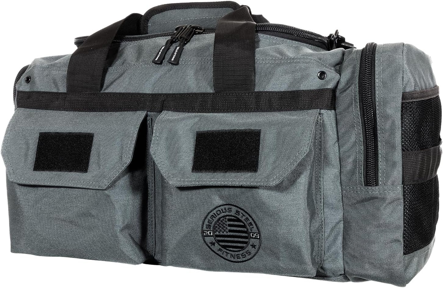 Serious Steel Fitness Gym Bag, 1000D Nylon Duffel Bag, Heavy Duty (Grey - Mid Bud 2.0)