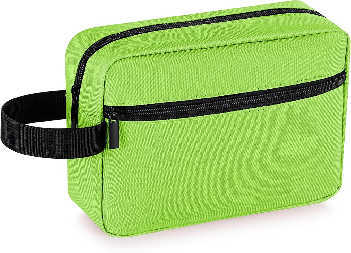 Elviros Travel Toiletry Bag for Women and Men,Lightweight Makeup Bag Hanging Dopp Kit with Shaving Compartment Cosmetic Organizer Small Tool Bag Travel Essentials,Neon Green